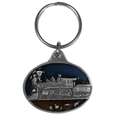 Steam Engine Metal Key Chain with Enameled Details
